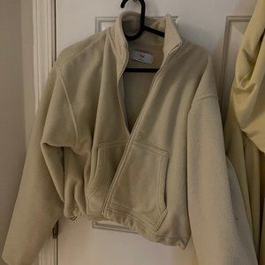 TNA cropped fleece sweater